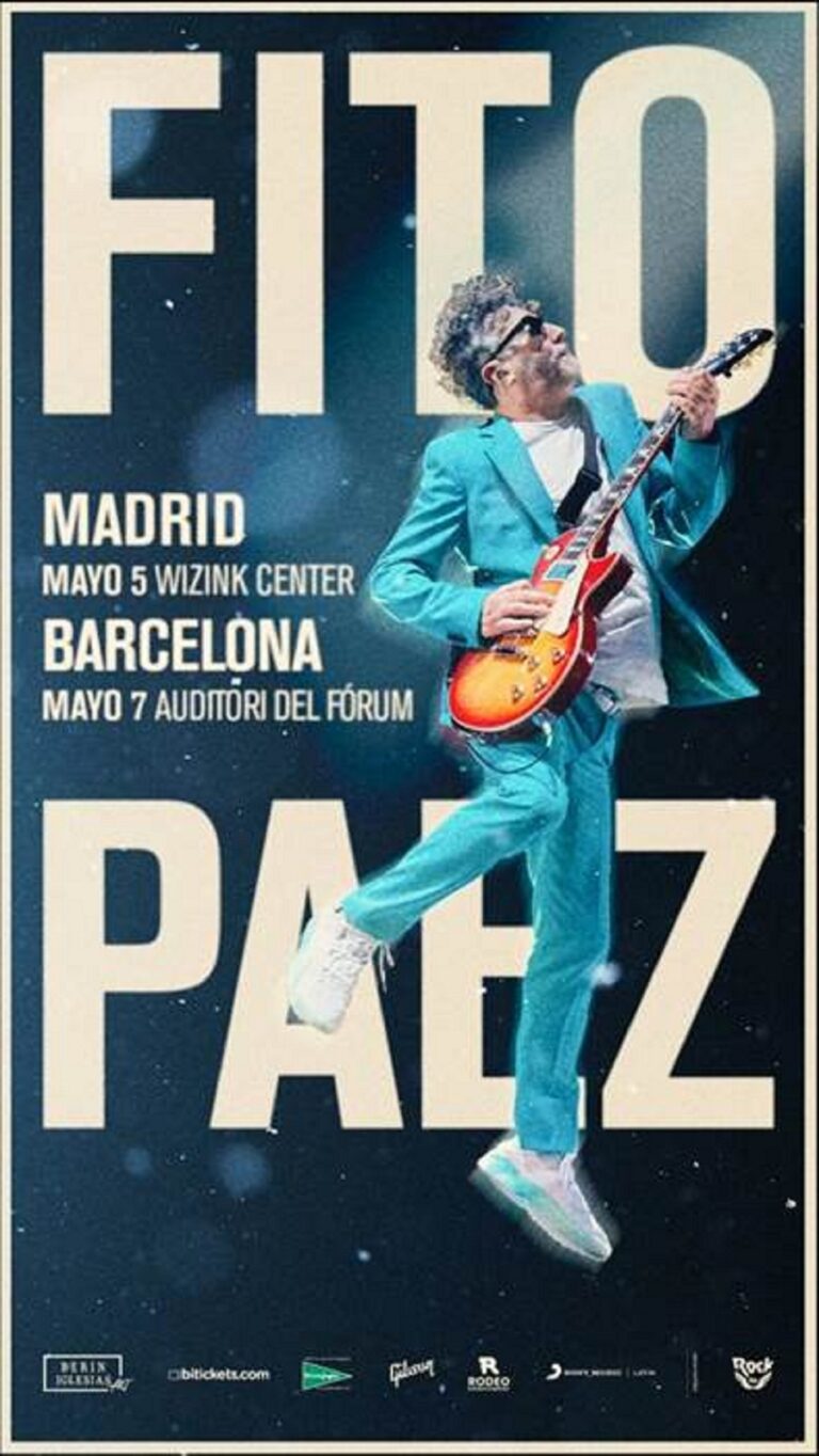 FITO PAEZ     ANUNCIA ÚLTIMAS ENTRADAS PARA SUS CONCIERTOS EN ESPAÑA