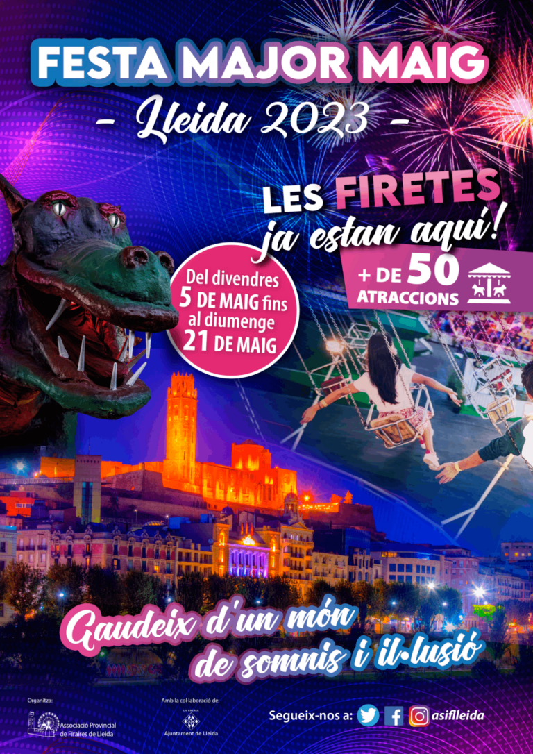 Les FIRETES DE MAIG 2023 ja estan a Lleida un altre cop! Aquí teniu els horaris.